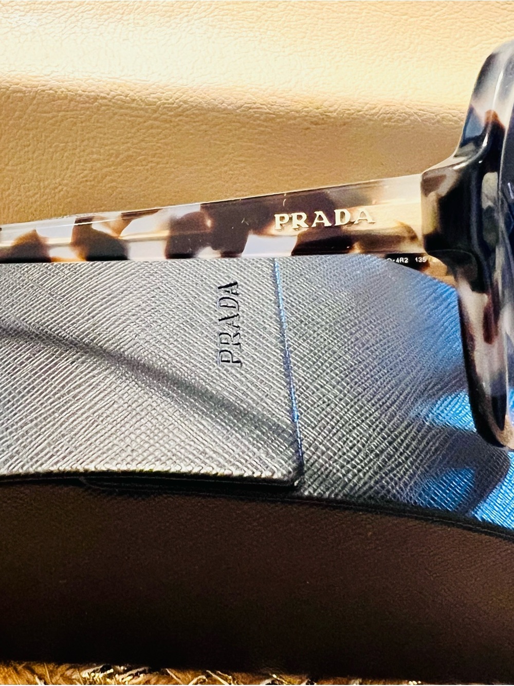 Prada Gray Tortoise Oversized Octogon Sunglasses. Like New - Picture 4 of 11